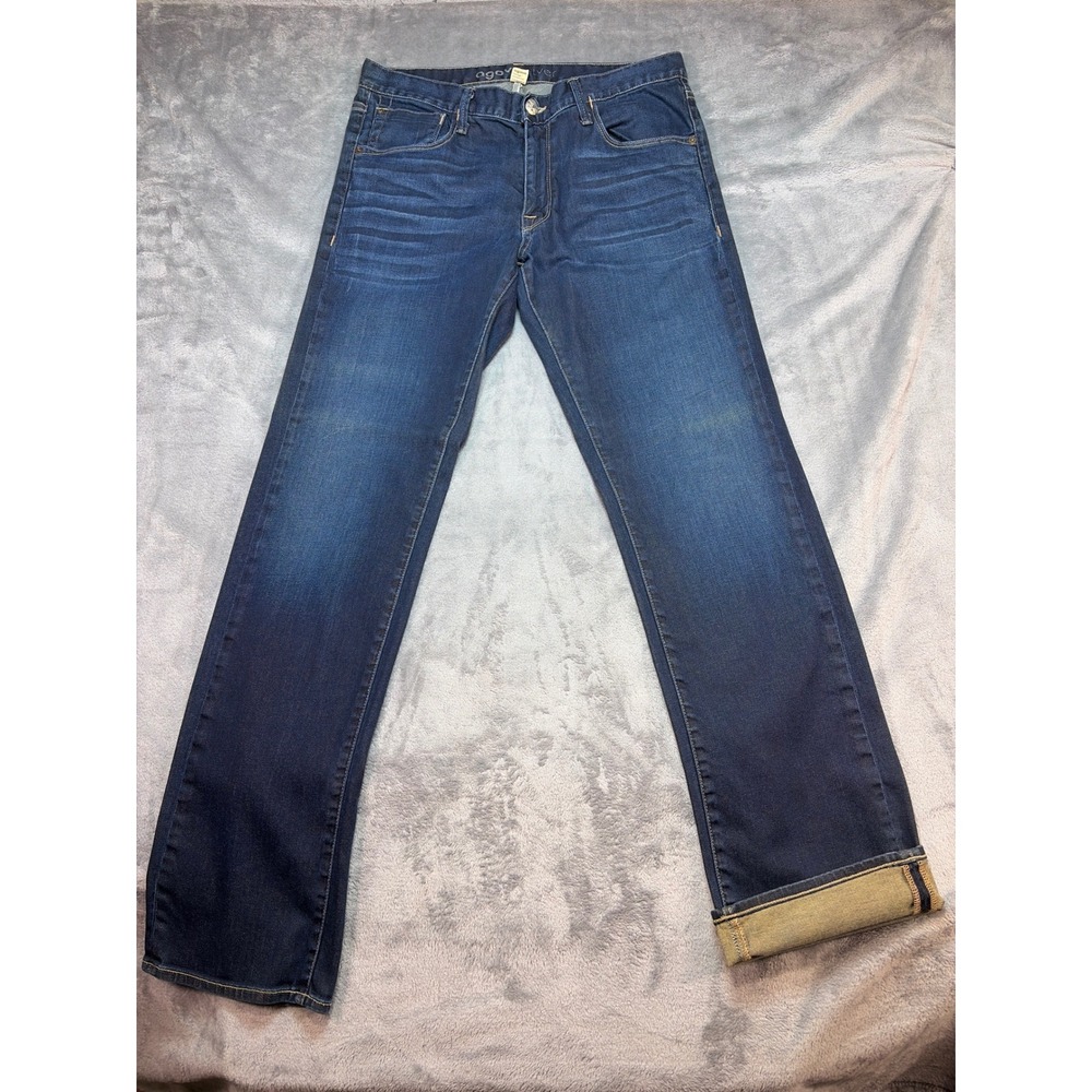 Agave Silver Pragmatist Classic Straight Jeans Mens 33x34 Capitola Indigo Flex
